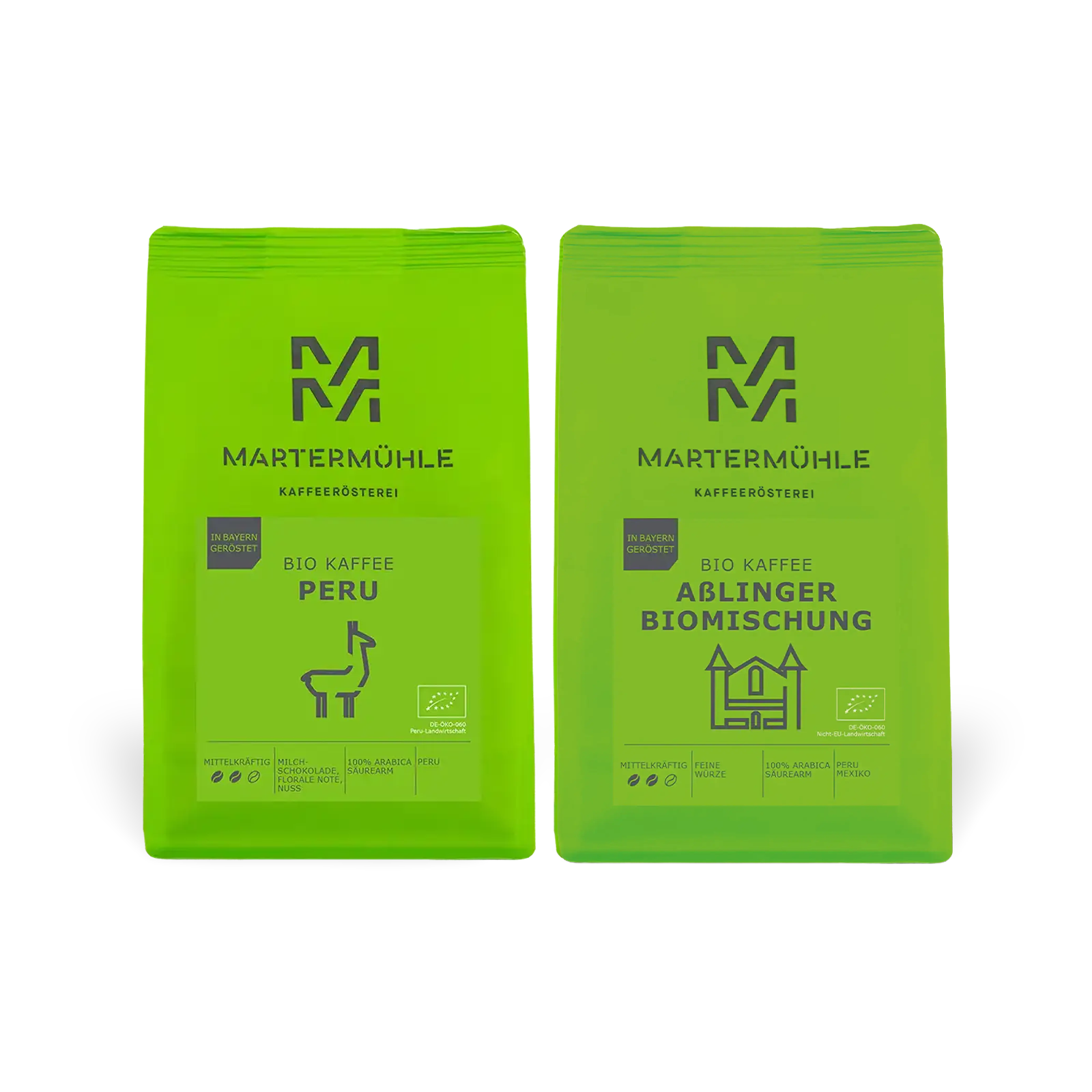 Bio Kaffee Paket Peru & Aßlinger Biomischung | 2x1kg | Aktion