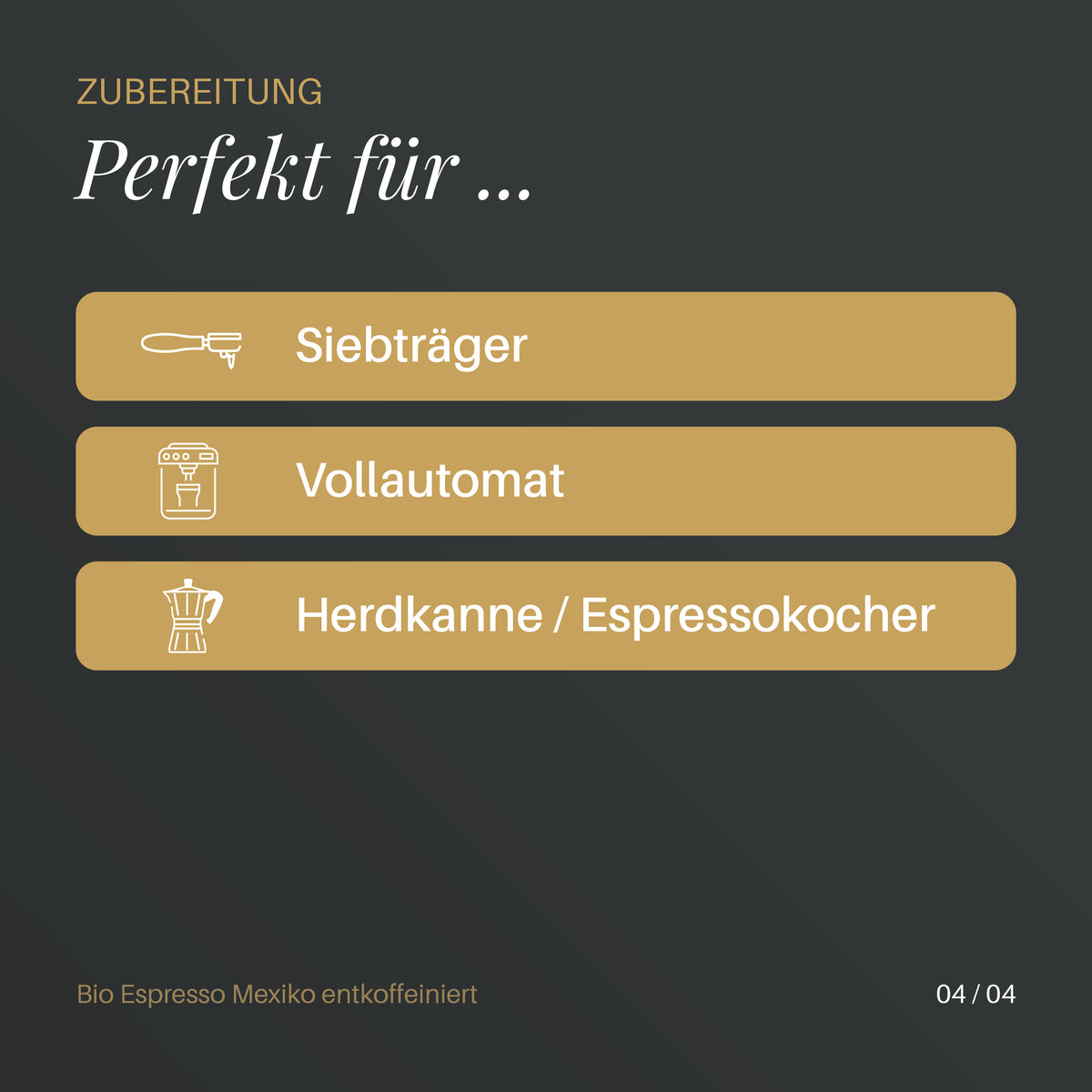 Bio Espresso Mexiko entkoffeiniert