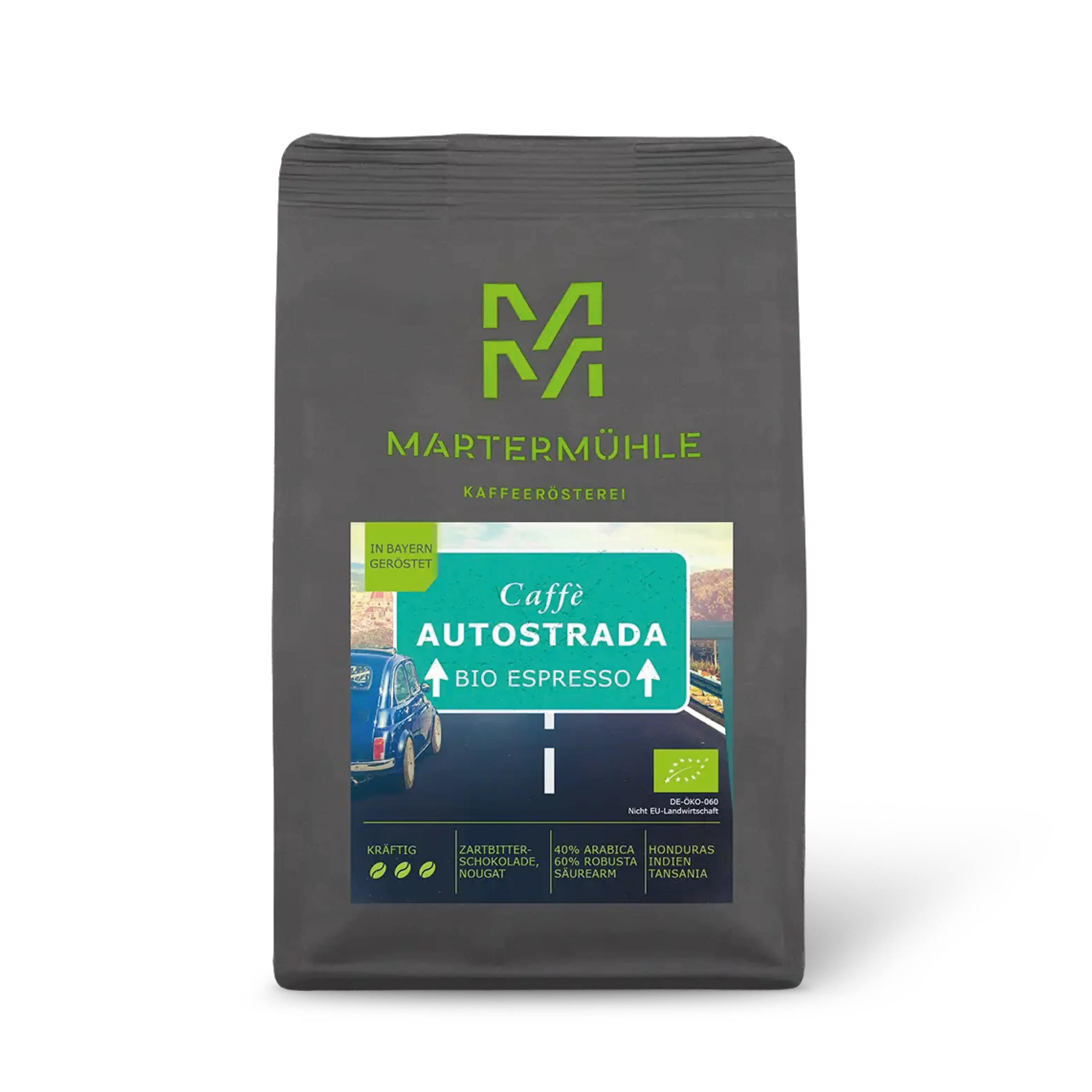 Packung Bio Espresso Autostrada ohne Hintergrund.