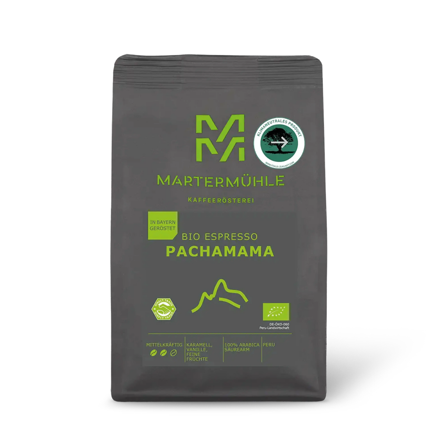 Packung Bio Espresso PachaMama ohne Hintergrund.