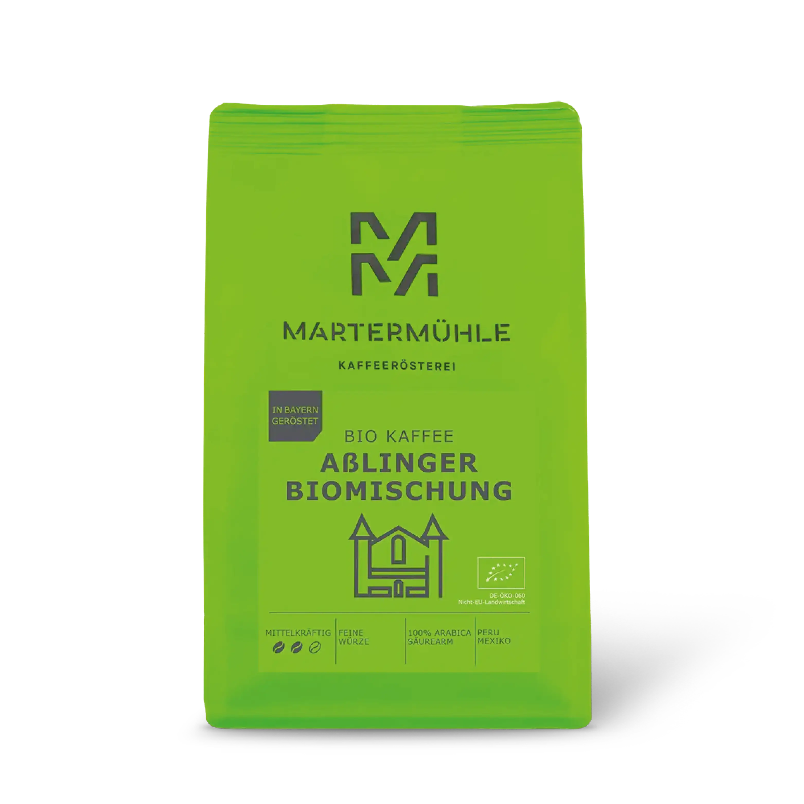 Bio Kaffee Aßlinger Biomischung ohne Hintergrund.