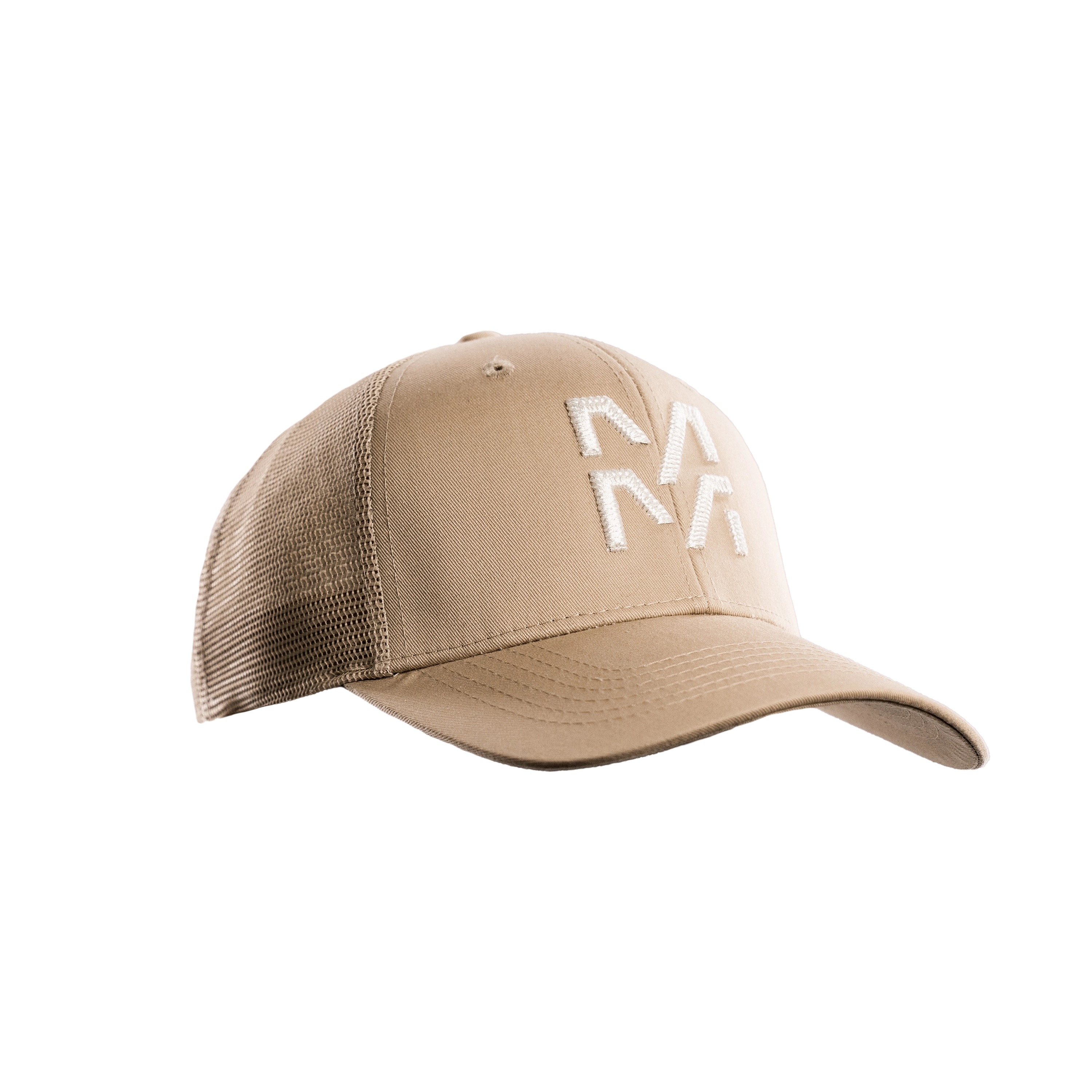 Beige Martermühle Kappe ohne Hintergrund.