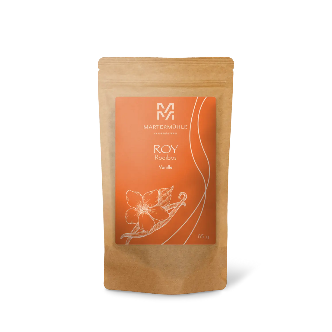 Roy Rooibos-Vanille-Tee ohne Hintergrund.