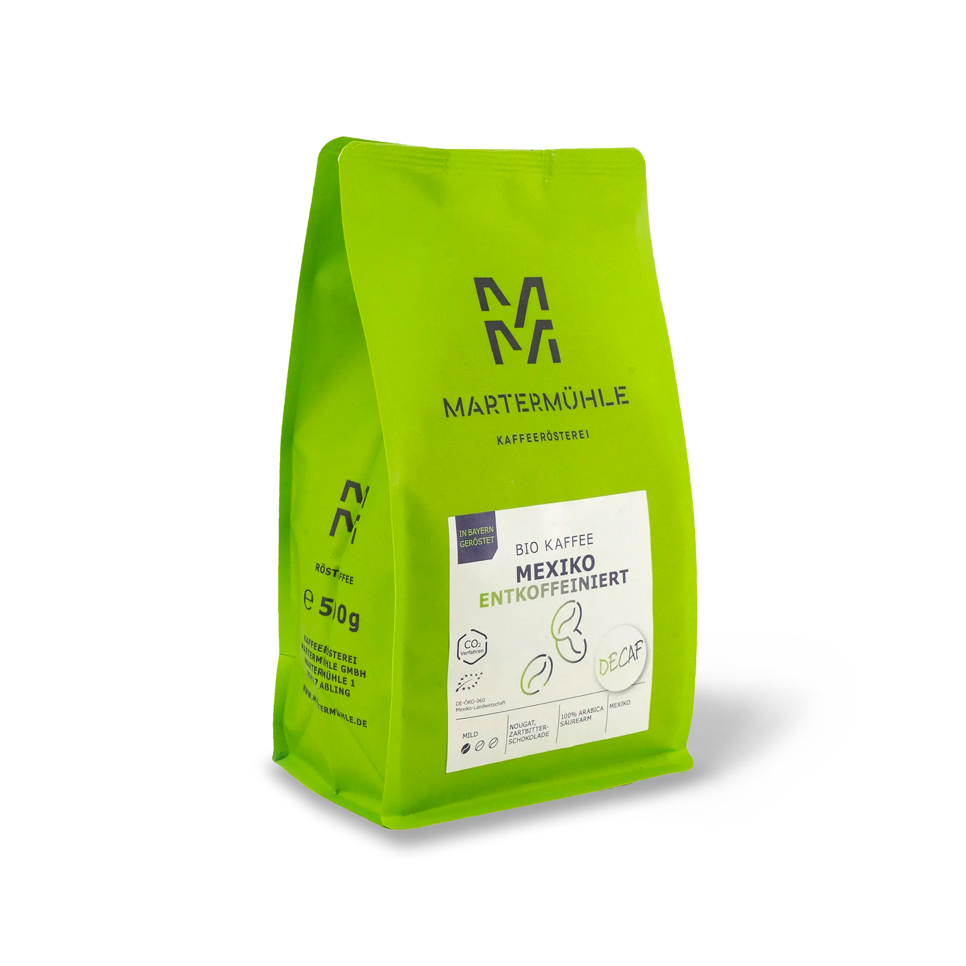 Bio Kaffee Mexiko entkoffeiniert - 1000 Gramm / gemahlen für Siebträger