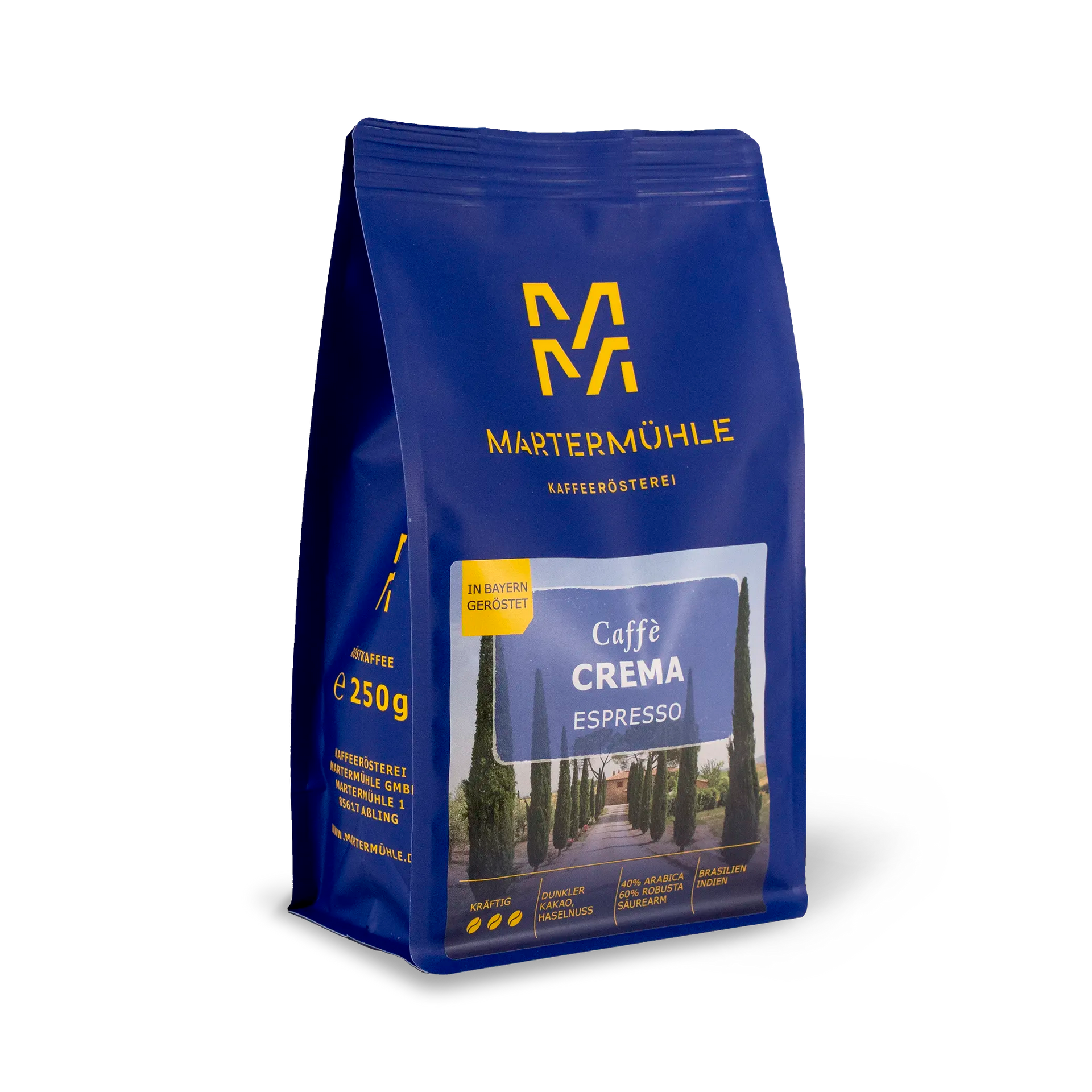 Espresso Crema - 1000 Gramm / gemahlen für Siebträger